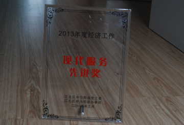 祝贺宁波仁本获得“2013年度经济工作现代服务先进奖”